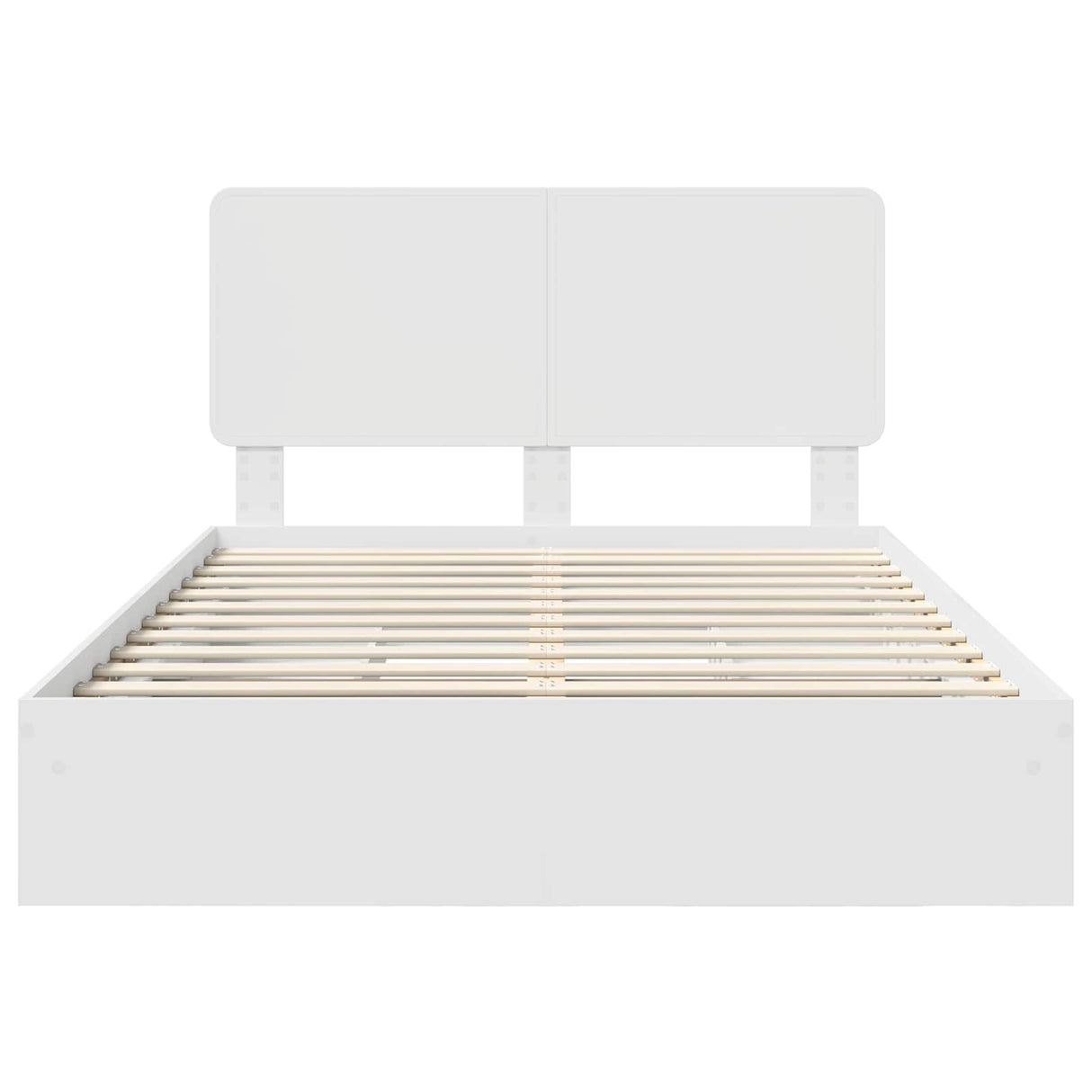 Storage Bed with Drawer White 150 x 200 cm Engineered Wood