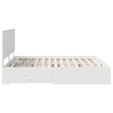 Bed Frame with Drawer White 180 x 200 cm Engineered Wood - Extra Image