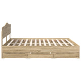 Bed Frame with Drawer Sonoma Oak 180 x 200 cm Engineered Wood - Extra Image