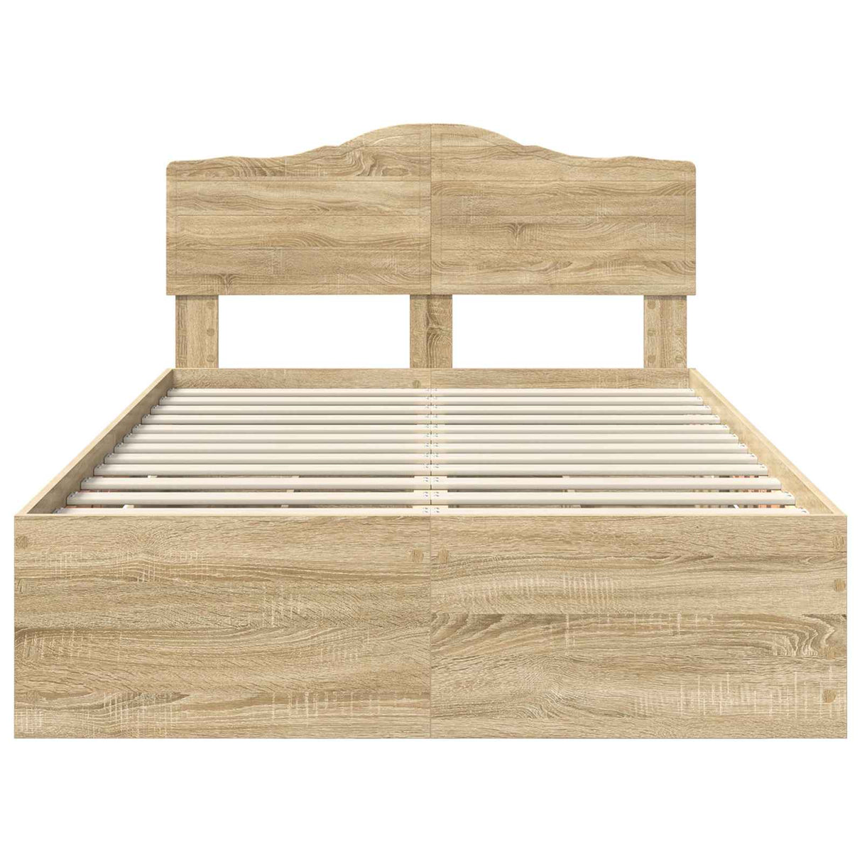 Bed Frame with Drawer Sonoma Oak 135 x 190 cm Engineered Wood
