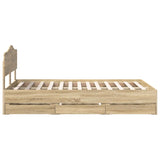 Bed Frame with Drawer Sonoma Oak 135 x 190 cm Engineered Wood