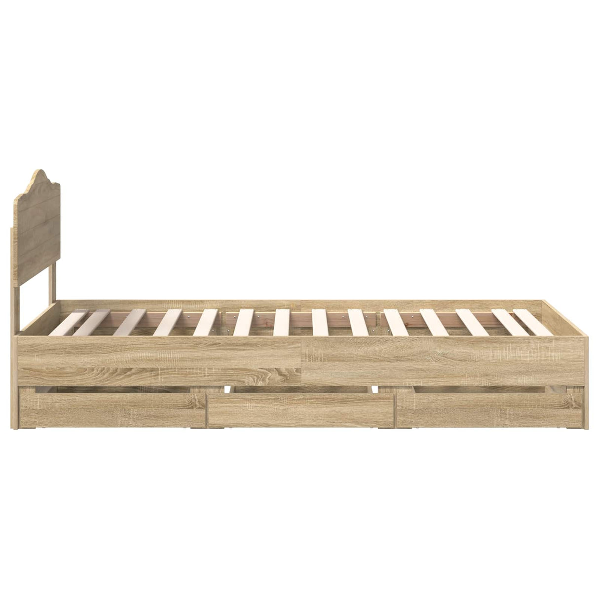 Bed Frame with Drawer Sonoma Oak 90 x 190 cm Engineered Wood