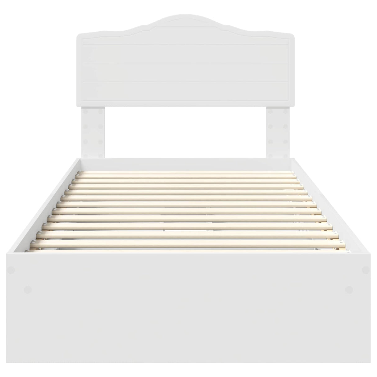 Storage Bed with Headboard White 90 x 190 cm Engineered Wood