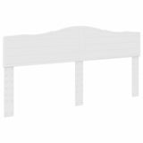 Bed Frame with Headboard White 180 x 200 cm Engineered Wood - Close-Up Angle