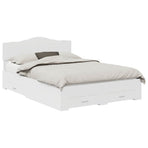 Bed Frame with Drawer White 150 x 200 cm Engineered Wood