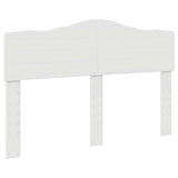 Bed Frame with Headboard White 150 x 200 cm Engineered Wood - Close-Up Angle
