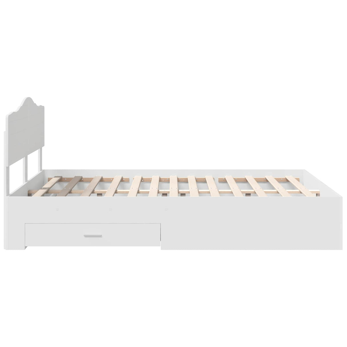 Bed Frame with Headboard White 150 x 200 cm Engineered Wood