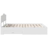 Bed Frame with Headboard White 150 x 200 cm Engineered Wood - Extra Image