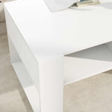Coffee Table with Storage White 92 x 53 x 45 cm Engineered Wood - Top-Down View
