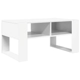 Coffee Table with Storage White 92 x 53 x 45 cm Engineered Wood - Close-Up Angle