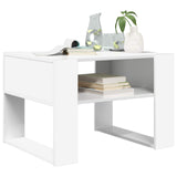 Coffee Table with Storage White 66 x 53 x 45 cm Engineered Wood - Side View