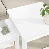 Coffee Table Set 2 pcs White Engineered Wood