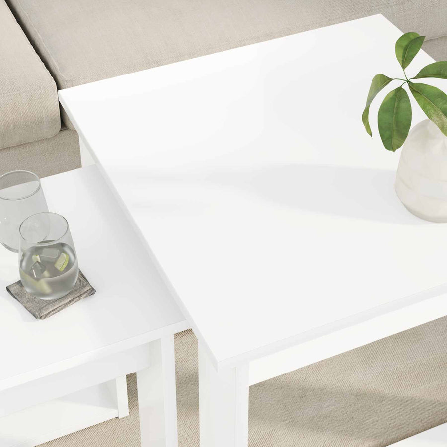 Coffee Table Set 2 pcs White 50 x 52 x 42 cm Engineered Wood