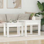 Coffee Table Set 2 pcs White 50 x 52 x 42 cm Engineered Wood