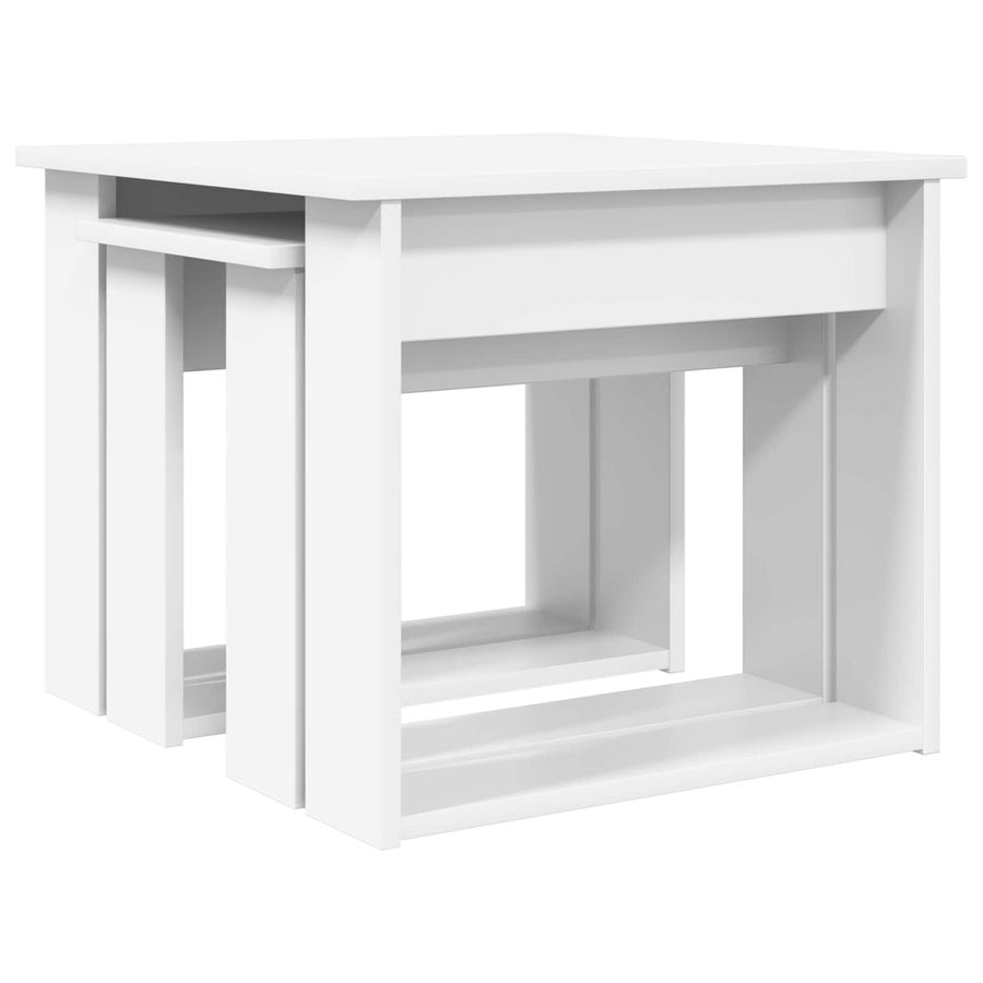 Coffee Table Set 2 pcs White 50 x 52 x 42 cm Engineered Wood