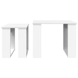 Coffee Table Set 2 pcs White Engineered Wood - Extra Image