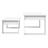 Coffee Table Set 2 pcs White Engineered Wood - Extra Image