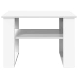 Coffee Table with Storage White 64 x 54 x 44 cm Engineered Wood - 45-Degree Angle
