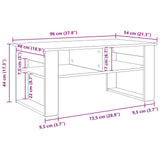 Coffee Table with Storage White 96 x 54 x 44 cm Engineered Wood
