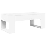 Coffee Table White 110 x 50 x 41 cm Engineered Wood - Front View