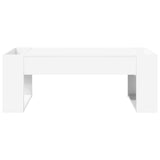 Coffee Table White 110 x 50 x 41 cm Engineered Wood - 45-Degree Angle