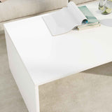Coffee Table White 95 x 50 x 34 cm Engineered Wood - Top-Down View