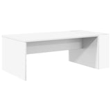 Coffee Table White 95 x 50 x 34 cm Engineered Wood - Front View