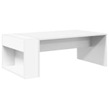 Coffee Table White 95 x 50 x 34 cm Engineered Wood - Close-Up Angle