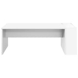 Coffee Table White 95 x 50 x 34 cm Engineered Wood - 45-Degree Angle