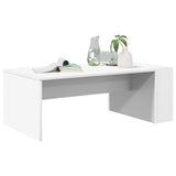 Coffee Table White 95 x 50 x 34 cm Engineered Wood - Side View