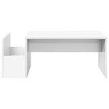 Coffee Table White 90 x 45 x 35 cm Engineered Wood - 45-Degree Angle