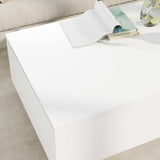 Coffee Table with Drawer White 95 x 55 x 31 cm Engineered Wood - Top-Down View