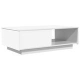 Coffee Table with Drawer White 95 x 55 x 31 cm Engineered Wood