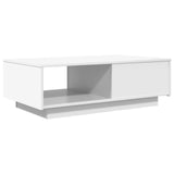 Coffee Table with Drawer White 95 x 55 x 31 cm Engineered Wood - Low Angle