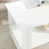 Coffee Table White 72 x 50 x 50 cm Engineered Wood