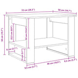 Coffee Table White 72 x 50 x 50 cm Engineered Wood