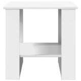 Coffee Table White 51 x 50 x 50 cm Engineered Wood - 45-Degree Angle
