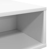 Coffee Table White 105 x 50 x 32.5 cm Engineered Wood - Low Angle