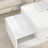 Coffee Table White 105 x 50 x 32.5 cm Engineered Wood - Top-Down View