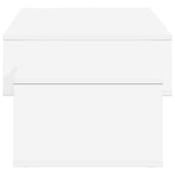 Coffee Table White 105 x 50 x 32.5 cm Engineered Wood - Rear View