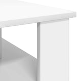 Coffee Table White 90 x 50 x 40 cm Engineered Wood - Low Angle