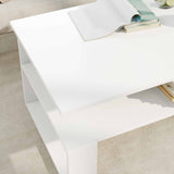 Coffee Table White 90 x 50 x 40 cm Engineered Wood - Top-Down View