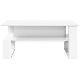 Coffee Table White 90 x 50 x 40 cm Engineered Wood - 45-Degree Angle
