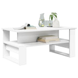 Coffee Table White 90 x 50 x 40 cm Engineered Wood - Side View