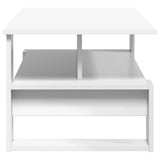 Coffee Table White 90 x 50 x 40 cm Engineered Wood - Rear View