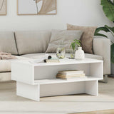 Coffee Table White 80 x 46 x 35 cm Engineered Wood