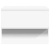 Coffee Table White 48 x 46 x 35 cm Engineered Wood - Rear View