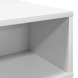 Coffee Table White 100 x 46 x 35 cm Engineered Wood - Low Angle