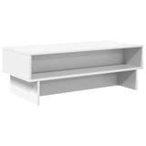 Coffee Table White 100 x 46 x 35 cm Engineered Wood - Close-Up Angle