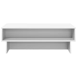 Coffee Table White 100 x 46 x 35 cm Engineered Wood - 45-Degree Angle
